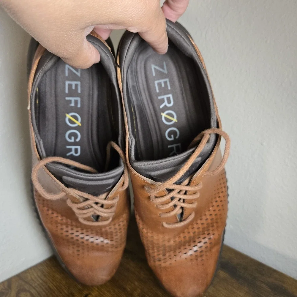 Cole Haan Shoes Mens Size 10 Brown Leather Zerogrand Dress‎ Oxford Grand.OS